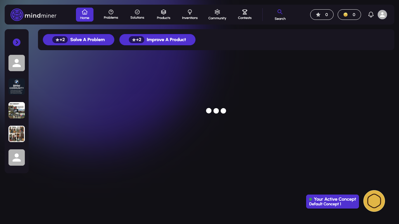 Feeds page on laptop